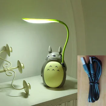 Totoro Cartoon LED Luzes da Noite de Carregamento USB Dobrável abajur para Crianças de Presente de Decoração de Quarto