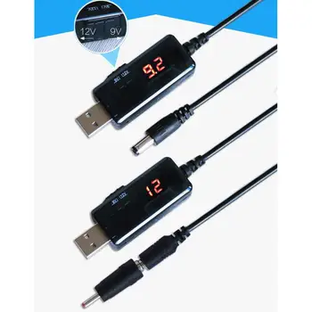 USB Boost Conversor DC 5V para 9V 12V USB Step-up Cabo Conversor + 3.5x1.35mm Conector Para Fonte de Alimentação/Carregador/Conversor de Potência