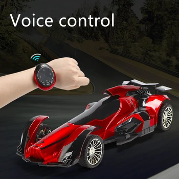 Voz do Relógio de Controle de Carro de Controle Remoto RC Carro 2,4 G 4CH Stunt Deriva a Deformação do Carro 360 Graus Crianças Robô Brinquedos Educativos