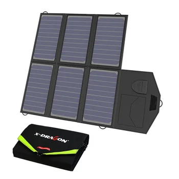 X-DRAGÃO Portátil, Dobrável, Painel Solar 12V 18V 40W USB Carregador de Bateria Solar com Células Solares de Acampamento ao ar livre para o Telefone Móvel Portátil