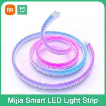 Xiaomi Mijia Smart LED de Luz Ambiente Faixa de Bluetooth e wi-Fi Inteligente de Ligação Pontuação Total Atmosfera RGB Jogos Efeito de Luz 2M