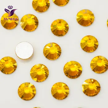 YANRUO Citrino AB (249-B) Strass Cristal de Suprimentos Amarelo Vidro Pedras de Strass de Artes e Artesanato