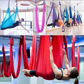 Yoga Swing Rede Trapézio Funda Aérea de Seda Definir Anti-Inversão de gravidade de Fitness Aérea Yoga Anti-gravidade Yoga Fitness Acrobacias